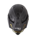 CASCO MULTIPROPOSITO SHAFT PRO MX400 DOBLE VISOR SOLID NEGRO SILVER MATE