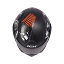 CASCO ABATIBLE ICH 3110 DOBLE VISOR JDM NEGRO ROJO MATE VISOR NEGRO