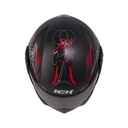 CASCO ABATIBLE ICH 3110 DOBLE VISOR MAGIC NEGRO GRIS OSCURO ROJO MATE VISOR NEGRO