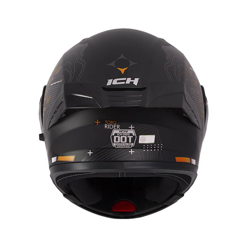 CASCO ABATIBLE ICH 3120 DOBLE VISOR TOPORIDER NEGRO DORADO GRIS MATE VISOR NEGRO