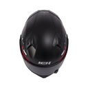 CASCO ABATIBLE ICH 3120 DOBLE VISOR TOPORIDER NEGRO ROJO GRIS MATE VISOR NEGRO