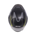 CASCO ABATIBLE ICH 3130 DOBLE VISOR COMPLEX NEGRO AMARILLO MATE VISOR TRANSPARENTE