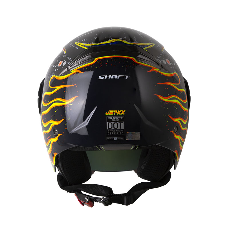 CASCO ABIERTO SHAFT 212 JET-XX GRIS METALIZADO NARANJA BRILLO