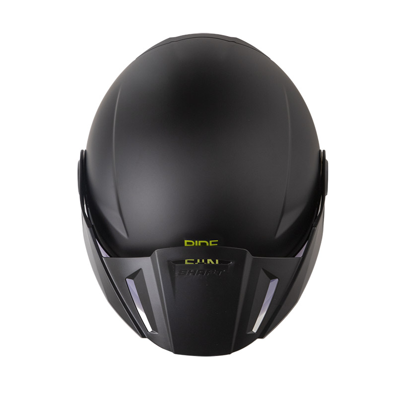 CASCO ABIERTO SHAFT 212 SOLID NEGRO AMARILLO MATE