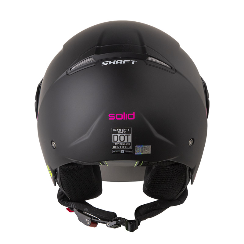 CASCO ABIERTO SHAFT 212 SOLID NEGRO FUCSIA MATE 