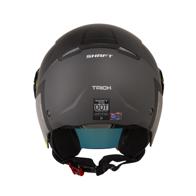 CASCO ABIERTO SHAFT 212 TRICK GRIS OSCURO SILVER MATE