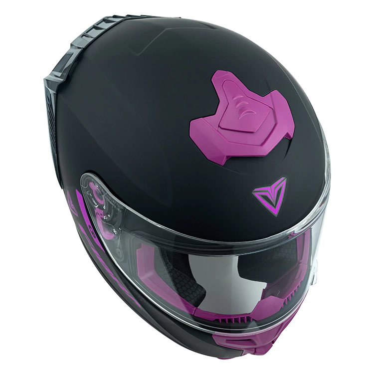 CASCO INTEGRAL FIBRA GIGA 2 STREAM NEGRO MORADO MATE