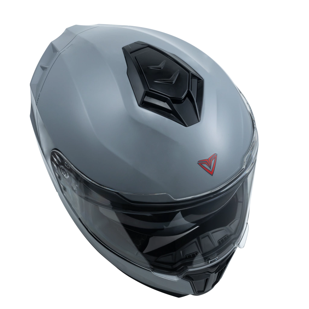 CASCO INTEGRAL FIBRA DEKA DOBLE VISOR GRIS BRILLO