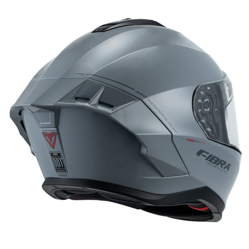 CASCO INTEGRAL FIBRA DEKA DOBLE VISOR GRIS BRILLO