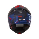 CASCO ABATIBLE SHAFT PRO 4000 EVO DOBLE VISOR HUSTLE AZUL OSCURO ROJO MATE