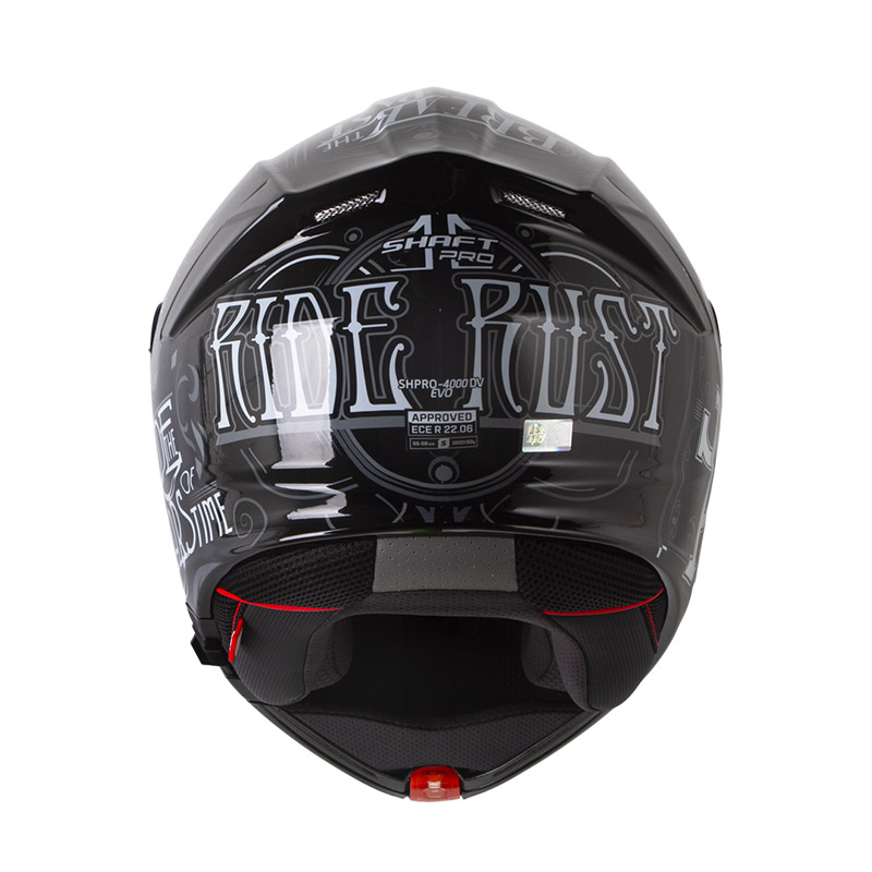 CASCO ABATIBLE SHAFT PRO 4000 EVO DOBLE VISOR RIDE RUST NEGRO GRIS OSCURO BRILLO