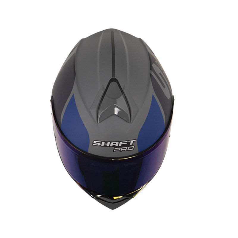 CASCO ABATIBLE SHAFT PRO 4000 EVO DOBLE VISOR WONDER GRIS OSCURO AZUL OSCURO MATE