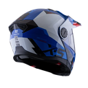 CASCO MULTIPROPOSITO ABATIBLE XSPORTS 165 AMPTOP AZUL ROJO BRILLO