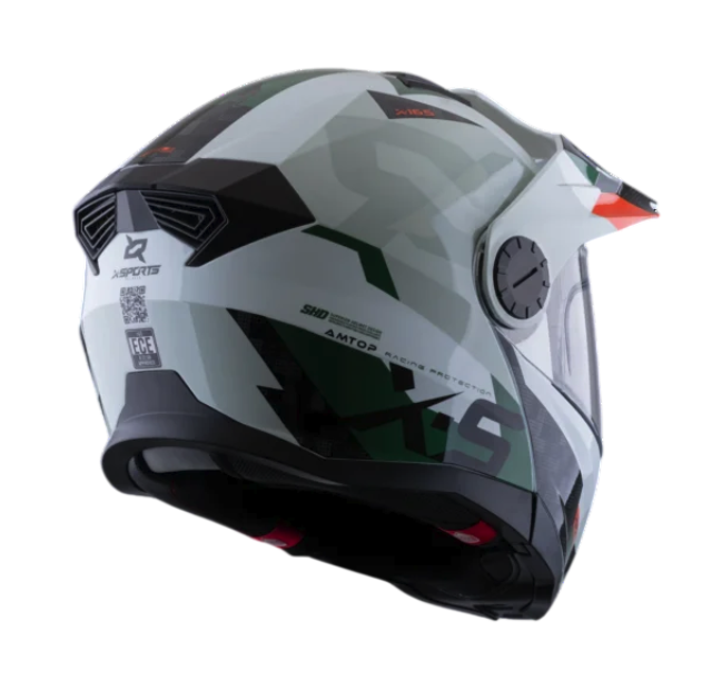 CASCO MULTIPROPOSITO ABATIBLE XSPORTS 165 AMPTOP GRIS NARANJA BRILLO