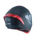CASCO INTEGRAL FIBRA BYTE STREAM CHROMA NEGRO ROJO MATE