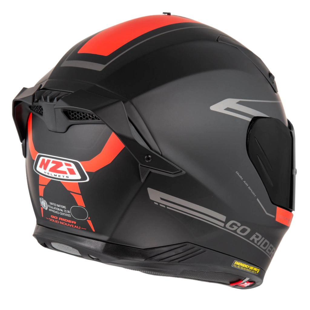 CASCO INTEGRAL NZI GO RIDER RADIKAL DOBLE VISOR NOUVEAU NEGRO ROJO MATE
