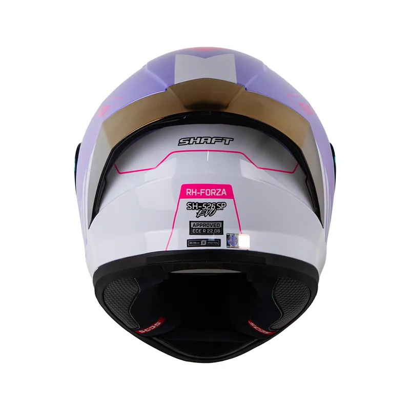 CASCO INTEGRAL SHAFT 526SP EVO RH-FORZA MORADO CLARO BLANCO BRILLO