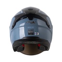 CASCO ABIERTO SHAFT PRO 240 DOBLE VISOR SOLID AZUL AZUL BRILLO VISOR IRIDIUM AZUL
