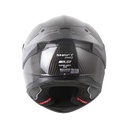 CASCO INTEGRAL SHAFT PRO 620 CARBON EVO 3K SOLID NEGRO SILVER BRILLO VISOR AZUL SPOILER NEGRO