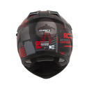 CASCO MULTIPROPOSITO SHAFT PRO MX400 DOBLE VISOR CRYPTONE NEGRO ROJO MATE