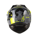 CASCO MULTIPROPOSITO SHAFT PRO MX400 DOBLE VISOR CRYPTONE GRIS OSCURO AMARILLO BRILLO