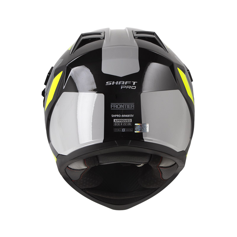 CASCO MULTIPROPOSITO SHAFT PRO MX400 DOBLE VISOR FRONTIER NEGRO GRIS BRILLO