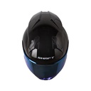 CASCO INTEGRAL SHAFT 560 EVO SOLID NEGRO GRIS OSCURO BRILLO VISOR AZUL