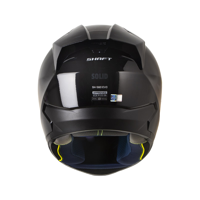 CASCO INTEGRAL SHAFT 560 EVO SOLID NEGRO GRIS OSCURO BRILLO VISOR AZUL