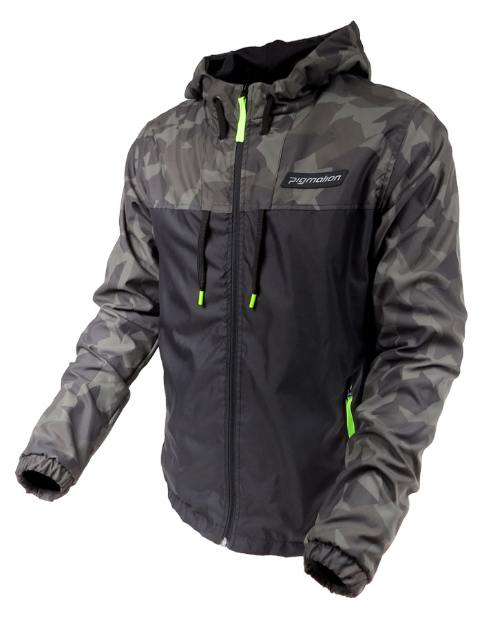 CHAQUETA CORTAVIENTO PIGMALION PREMIUM CAMO VERDE MILITAR