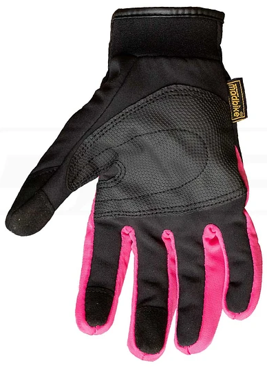 GUANTE CON PROTECCION CITY NEGRO  ROSADO 