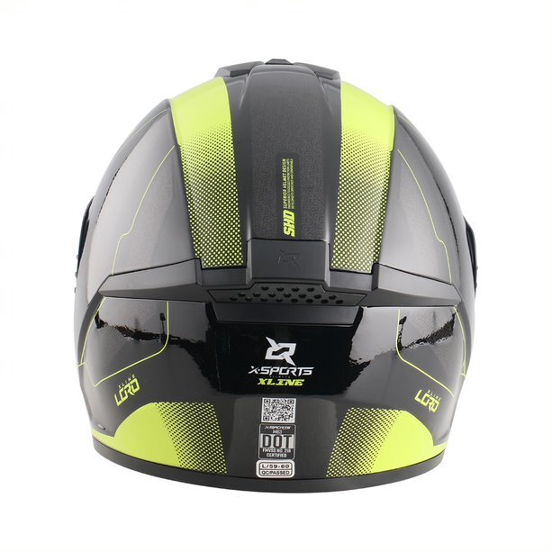 CASCO INTEGRAL XSPORTS M63 LORD NEGRO AMARILLO BRILLO