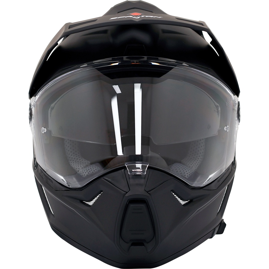 CASCO MULTIPROPOSITO SPARTAN MX803 WOLF DS DOBLE VISOR SOLID A1 NEGRO MATE 