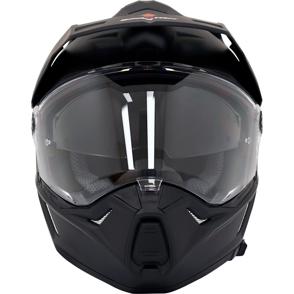 CASCO MULTIPROPOSITO SPARTAN MX803 WOLF DS DOBLE VISOR SOLID A1 NEGRO MATE 