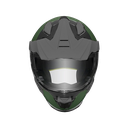 CASCO MULTIPROPOSITO ZEUS 913 DOBLE VISOR FORMULA TITANIUM VERDE MATE