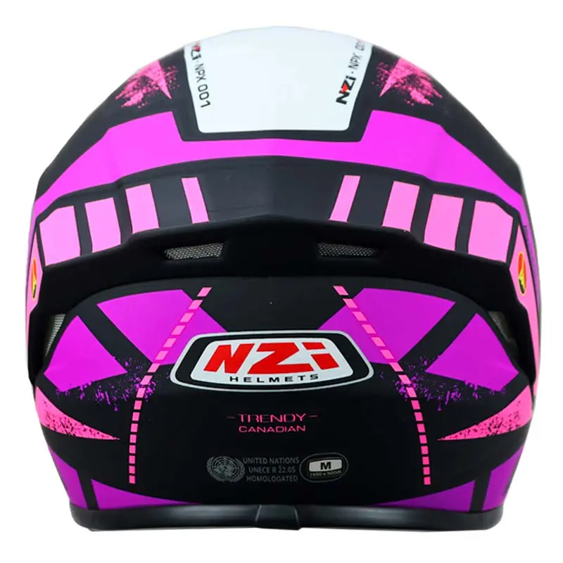 CASCO INTEGRAL TRENDY CANADIAN NEGRO PURPURA MATE 