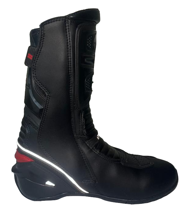 BOTA DE PROTECCION RACING NEGRA