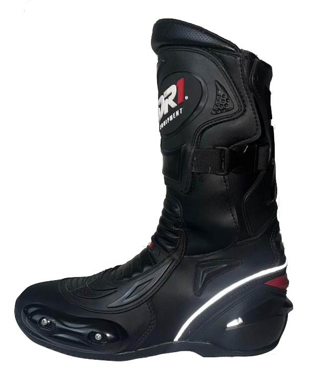 BOTA DE PROTECCION RACING NEGRA