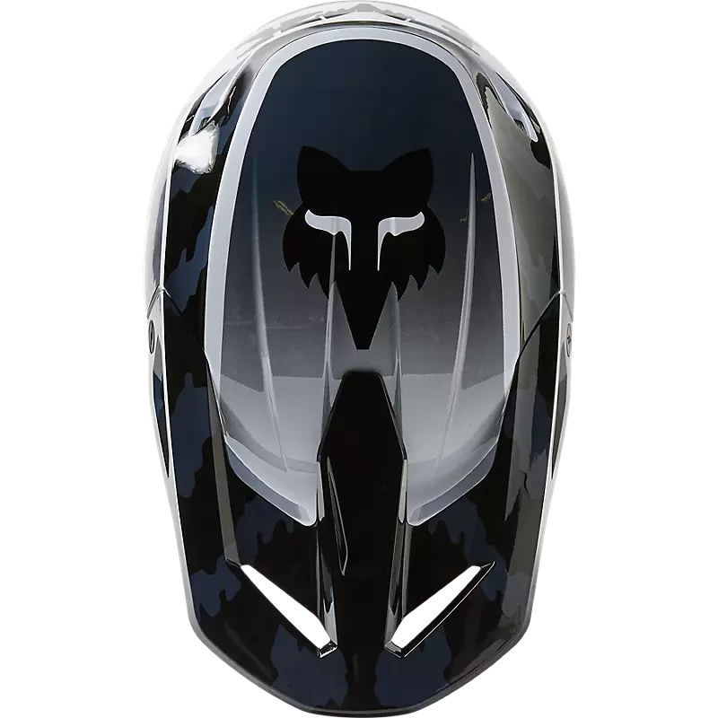 CASCO CROSS FOX V1 NUKLR NEGRO AZUL BLANCO BRILLO