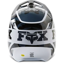CASCO CROSS FOX V1 NUKLR NEGRO AZUL BLANCO BRILLO