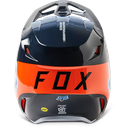 CASCO CROSS FOX V1 TOXSYK  AZUL OSCURO NARANJA BRILLO