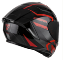 CASCO INTEGRAL FIBRA GIGA UVE4 NEGRO ROJO MATE