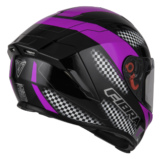 CASCO INTEGRAL FIBRA GIGA TECNO NEGRO MORADO MATE
