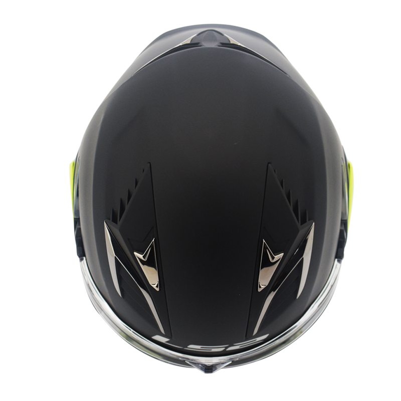 CASCO ABATIBLE LS2 900 VALIANT II HAMMER NEGRO AMARILLO MATE