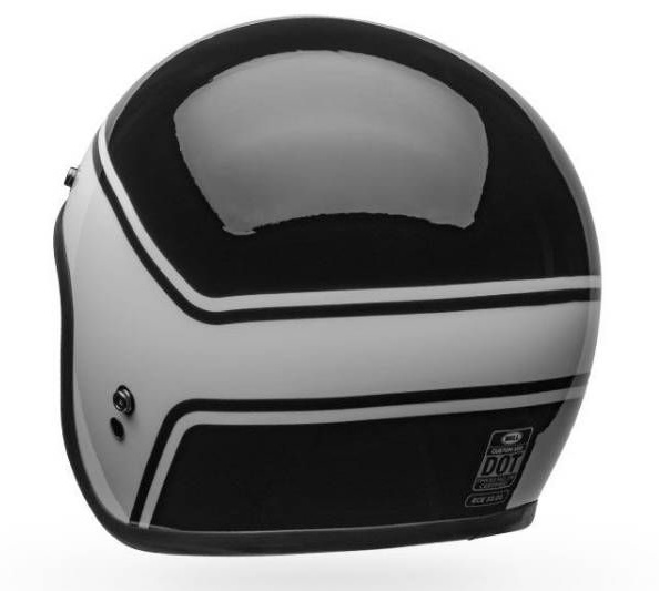 CASCO ABIERTO BELL CUSTOM 500 SOLID NEGRO BLANCO BRILLO (M)