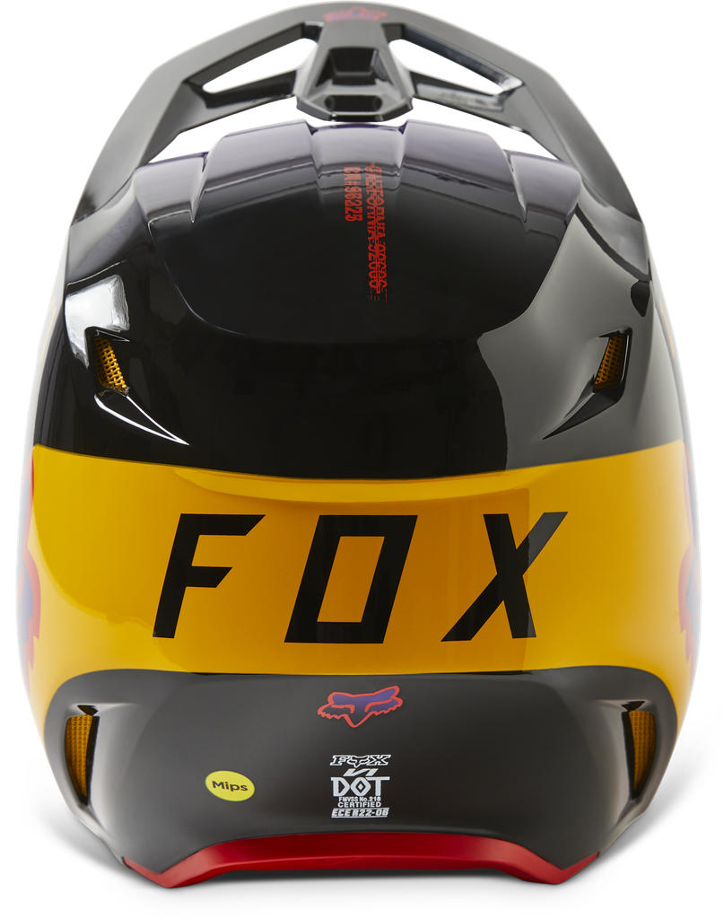 CASCO CROSS FOX V1 TOXSYK NEGRO AMARILLO BRILLO