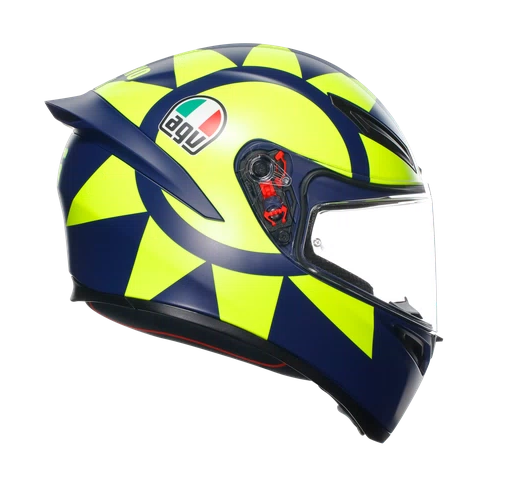 CASCO INTEGRAL AGV K1 TOP SOLELUNA 2018 AZUL AMARILLO FLUOR MATE