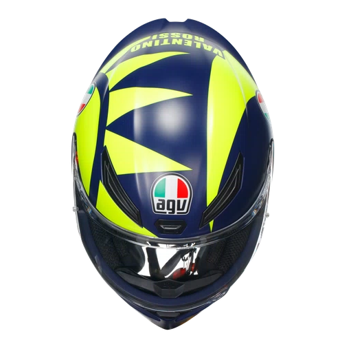 CASCO INTEGRAL AGV K1 TOP SOLELUNA 2018 AZUL AMARILLO FLUOR MATE