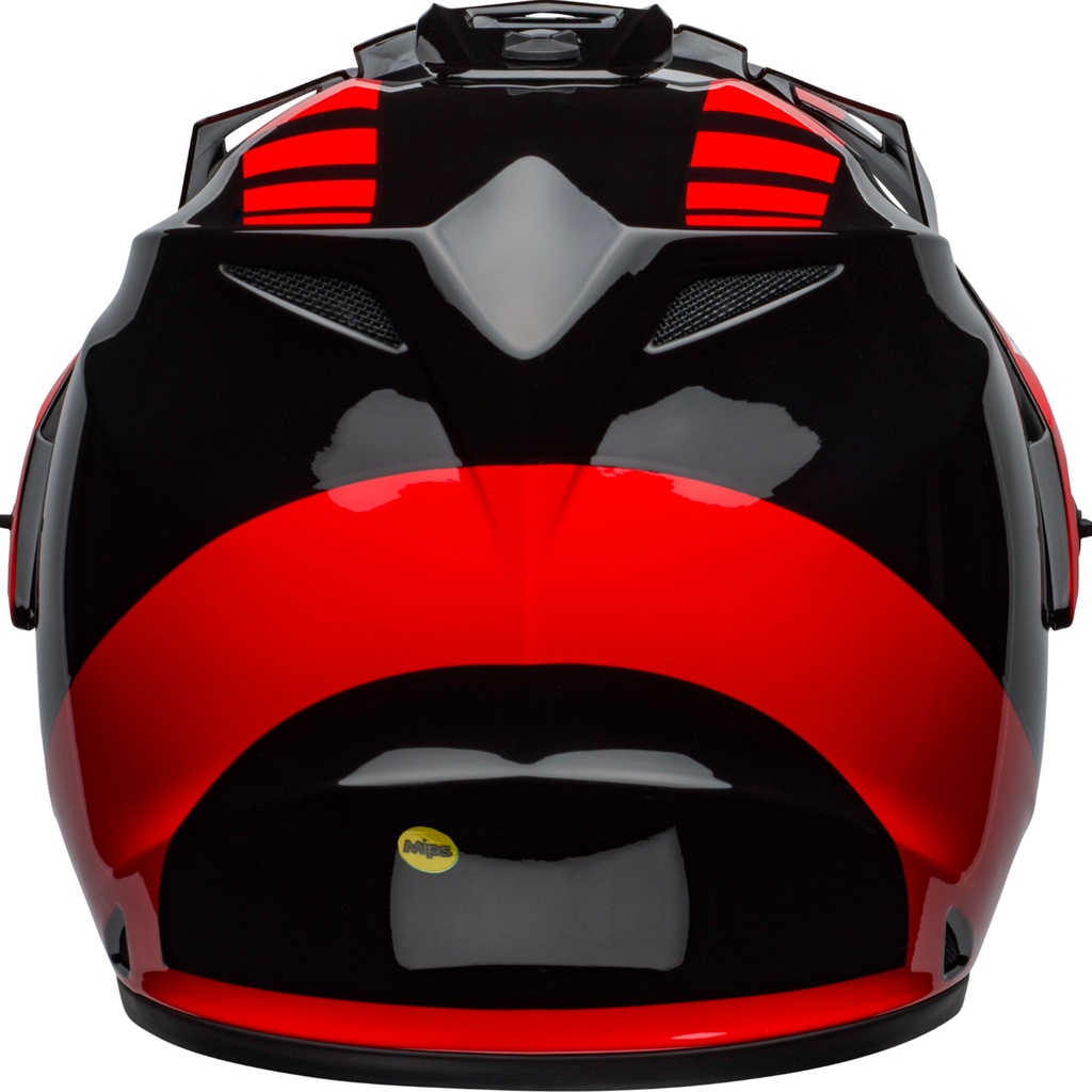 CASCO MULTIPROPOSITO BELL MX-9 ADVENTURE MIPS DASH NEGRO ROJO BRILLO