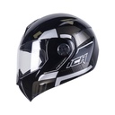 CASCO ABATIBLE ICH 3110DOT DOBLE VISOR LINUL NEGRO SILVER BRILLO