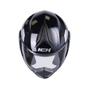 CASCO ABATIBLE ICH 3110DOT DOBLE VISOR LINUL NEGRO SILVER BRILLO